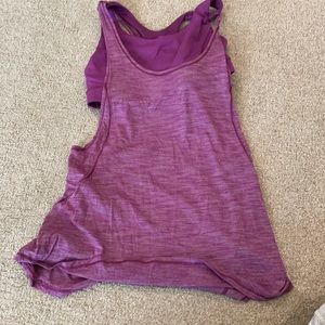 Lululemon Purple Tank with built in sports bra